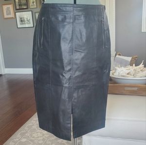 Halogen | Leather skirt